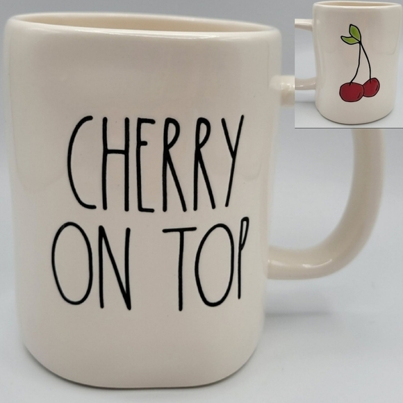 Rae Dunn Cherry On Top Ceramic Mug - Picture 1 of 6